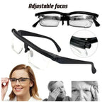 Adjustable Focus Glasses Manual Focus Impact-Resistant Lenses