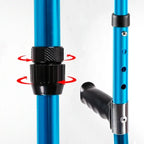 Adjustable Folding Crutch Ergonomic Grip & Non-Slip Tip
