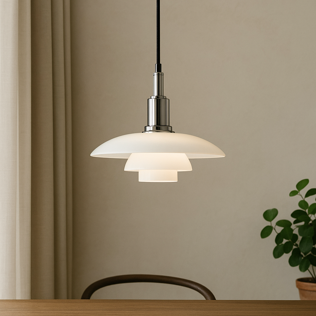 Adjustable Glass Stone LED Pendant Light
