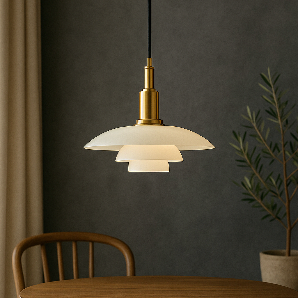 Adjustable Glass Stone LED Pendant Light