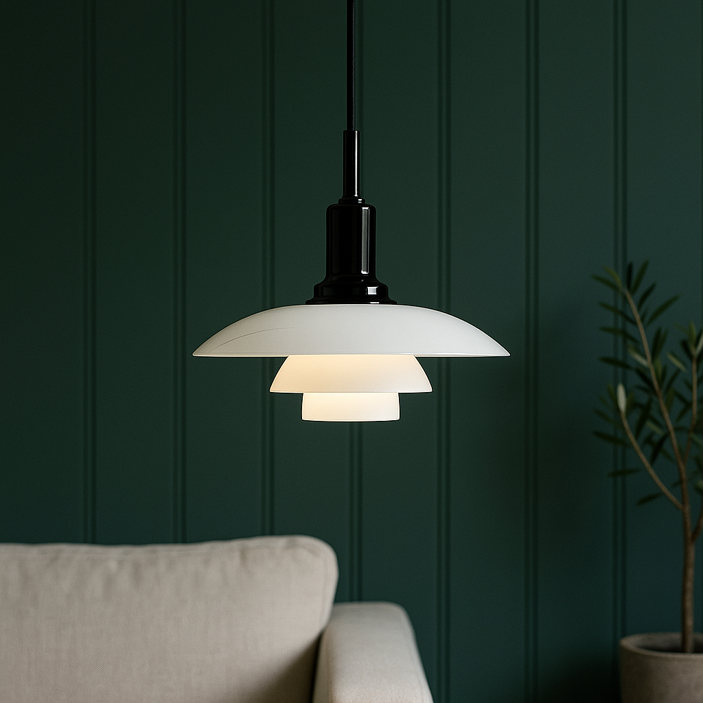 Adjustable Glass Stone LED Pendant Light