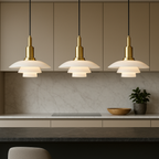 Adjustable Glass Stone LED Pendant Light