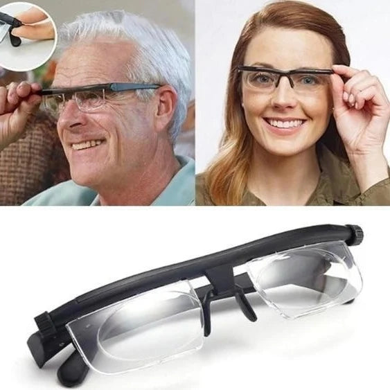 Adjustable Glasses Manual Focus Knobs Scratch-Resistant Lenses
