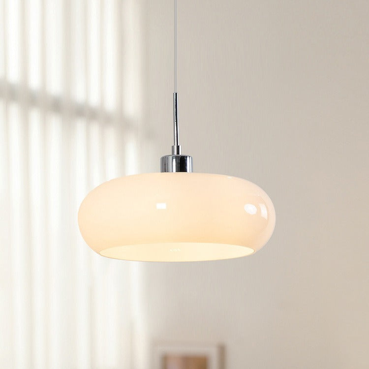 Adjustable Height Bauhaus Geometric Glass Pendant Light (E27 Compatible)