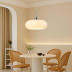 Adjustable Height Bauhaus Geometric Glass Pendant Light (E27 Compatible)