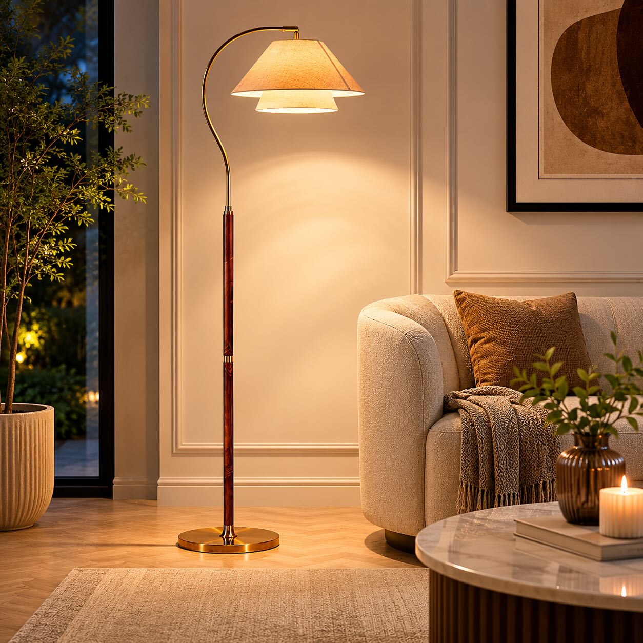 Adjustable Height Energy-Efficient LED Floor Lamp
