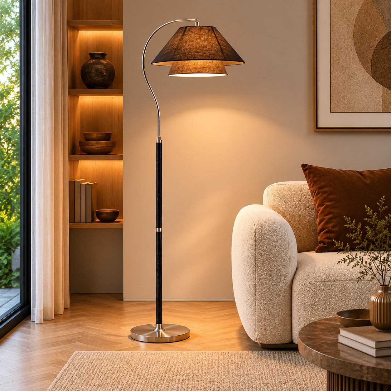 Adjustable Height Energy-Efficient LED Floor Lamp