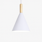 Adjustable Height Metal & Wood Pendant Light