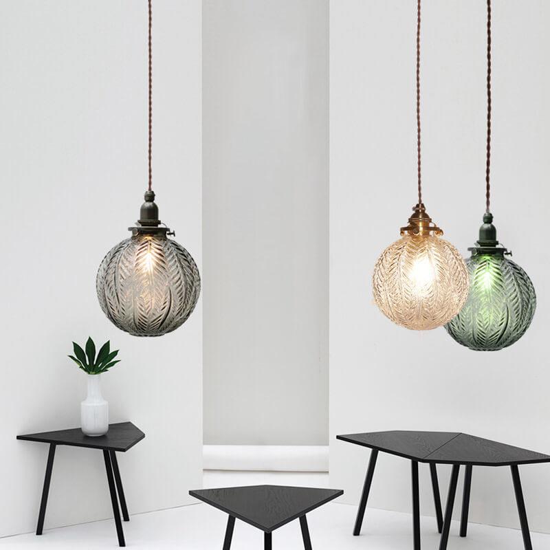 Adjustable Height Retro Lotus Glass Pendant Light (E14/G9 Compatible)
