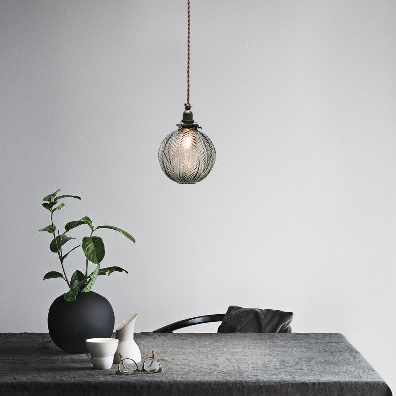 Adjustable Height Retro Lotus Glass Pendant Light (E14/G9 Compatible)
