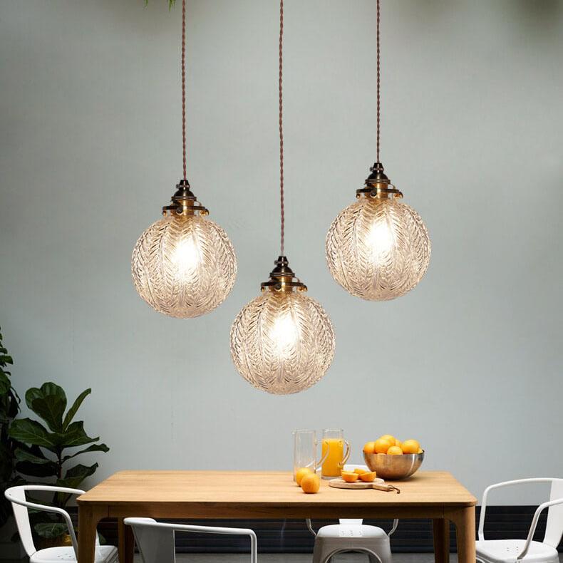 Adjustable Height Retro Lotus Glass Pendant Light (E14/G9 Compatible)
