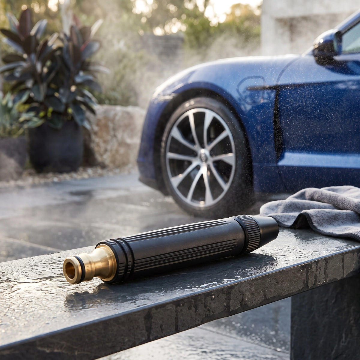 Adjustable Hose Nozzle Trigger Lock & Multiple Spray Modes