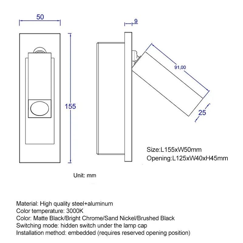 Adjustable Integrated LED Wall Sconce
