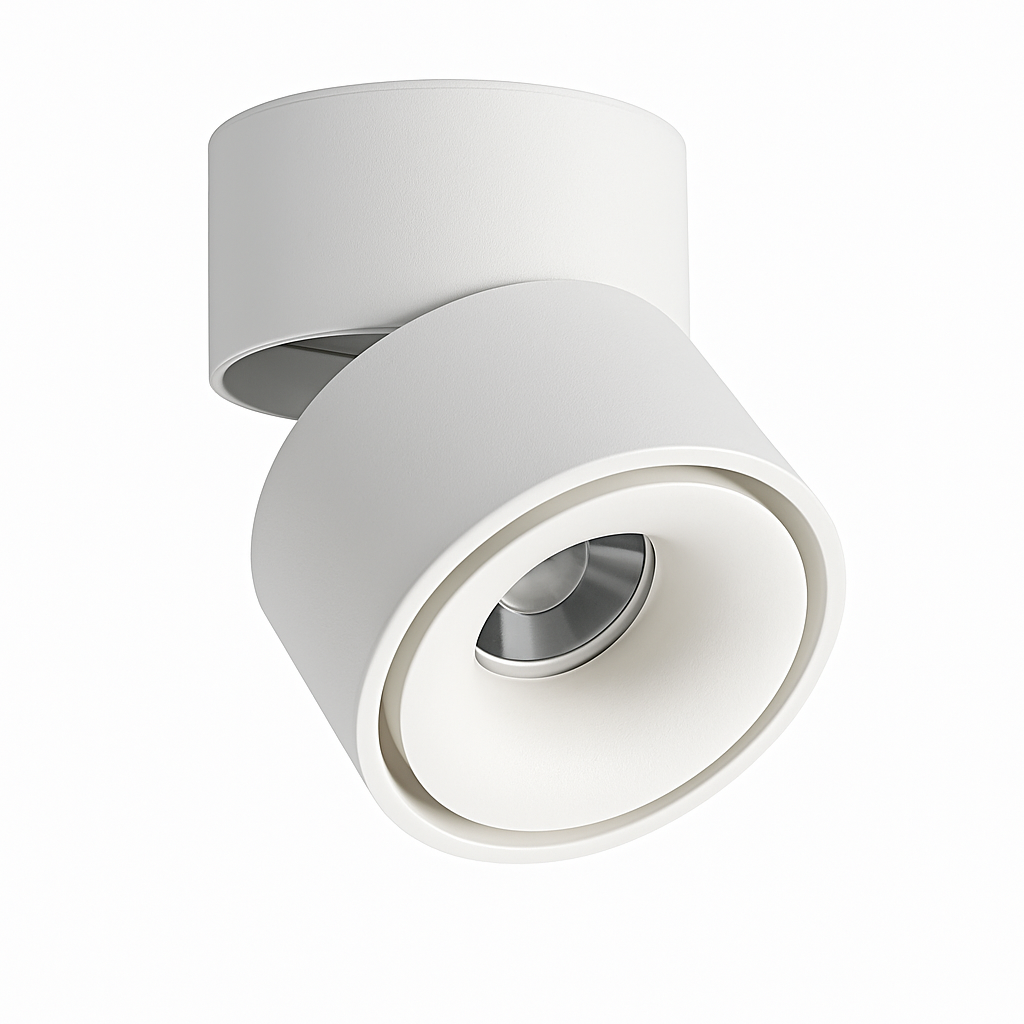 Adjustable Matte Aluminum Ceiling Spotlight (Surface-Mount)