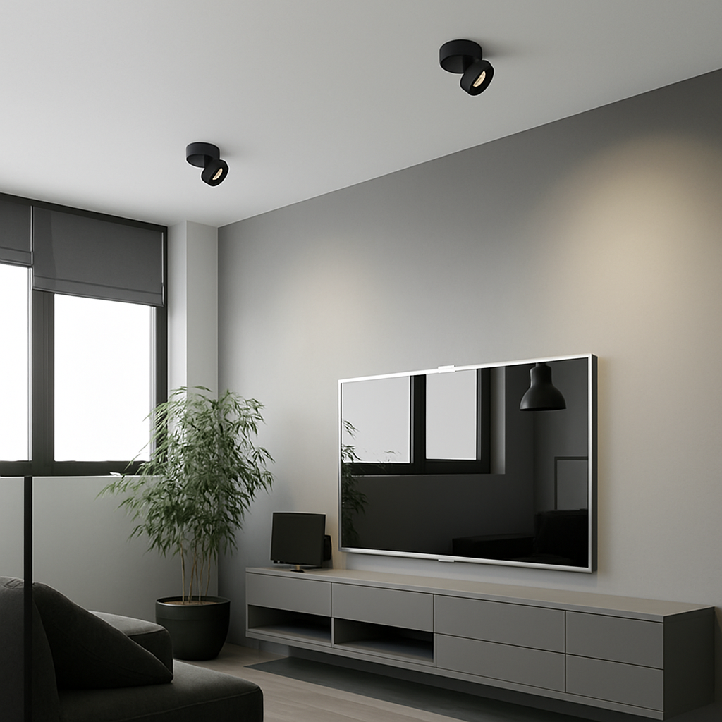 Adjustable Matte Aluminum Ceiling Spotlight (Surface-Mount)