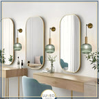 Adjustable Mouth-Blown Ribbed Glass Pendant Lamp