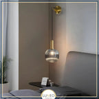 Adjustable Mouth-Blown Ribbed Glass Pendant Lamp