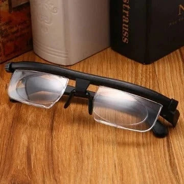 Adjustable Reading Glasses Dial-Control Double-Layer Lenses
