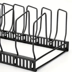 Adjustable Slots & Durable Iron Pot Lid & Utensil Organizer