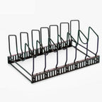 Adjustable Slots & Durable Iron Pot Lid & Utensil Organizer
