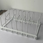Adjustable Slots & Durable Iron Pot Lid & Utensil Organizer