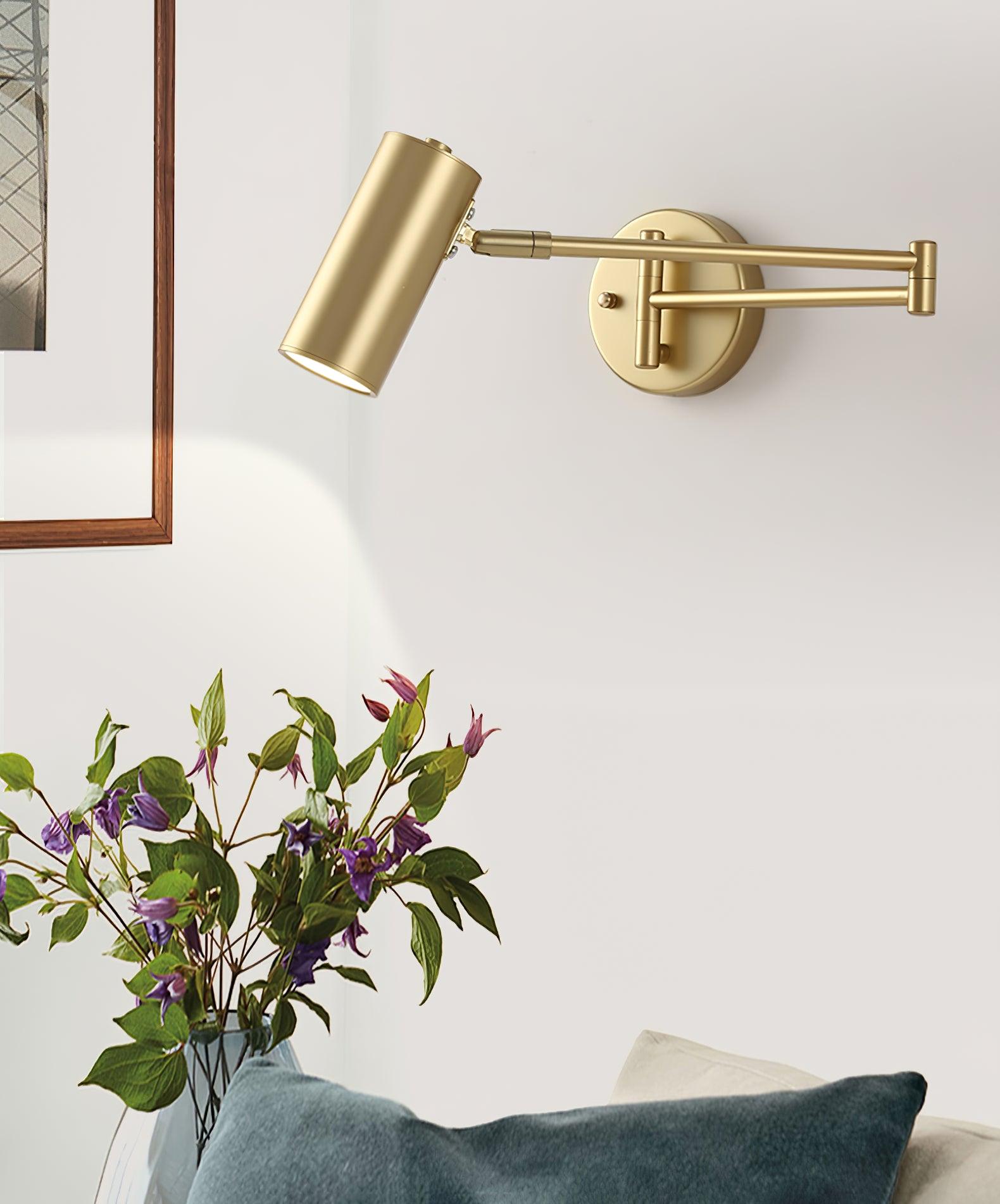 Adjustable Swing-Arm Iron Wall Sconce