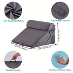Adjustable Wedge Pillow Memory Foam Washable Cover