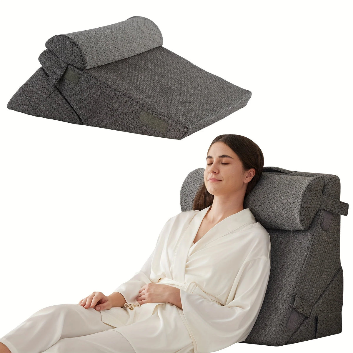 Adjustable Wedge Pillow Memory Foam Washable Cover