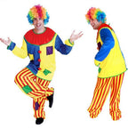 Adult Clown Costume Colorful Comfortable Optional Wig