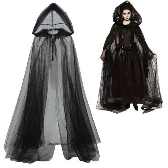 Adult Costume Cape Hooded Lightweight Adjustable Length