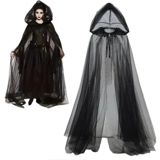 Adult Costume Cape Hooded Lightweight Adjustable Length