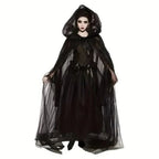 Adult Costume Cape Hooded Lightweight Adjustable Length