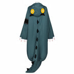 Adult Dinosaur Costume Hooded Jumpsuit Wig & Shoe Covers