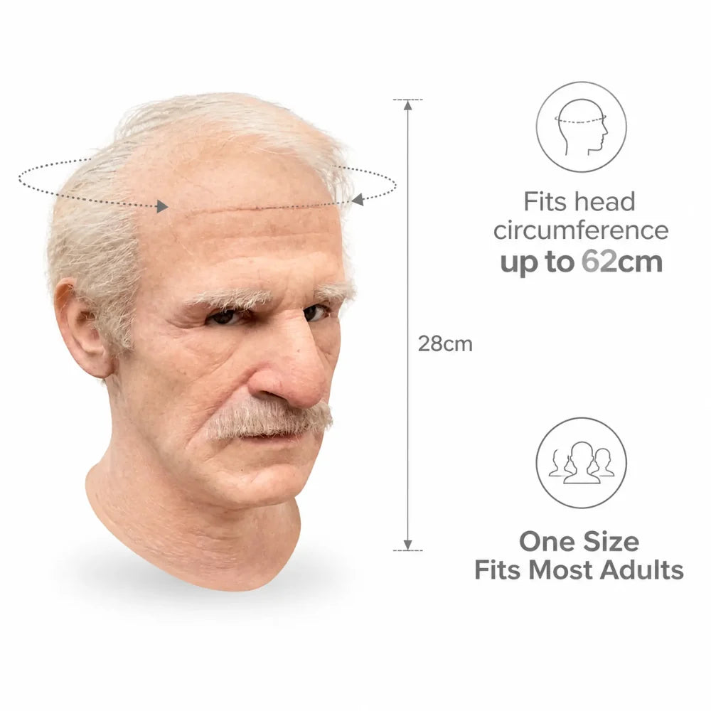 Adult Halloween Mask Movable Jaw Natural Latex