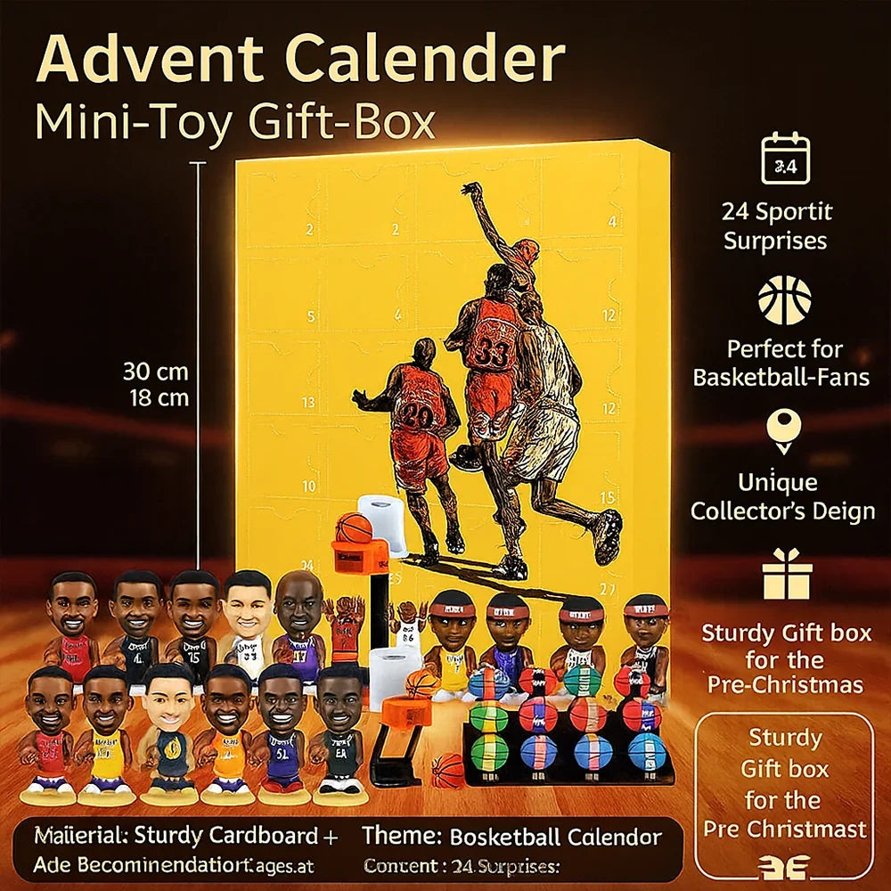 Advent Calendar 24-Day Basketball Mini Figures & Accessories