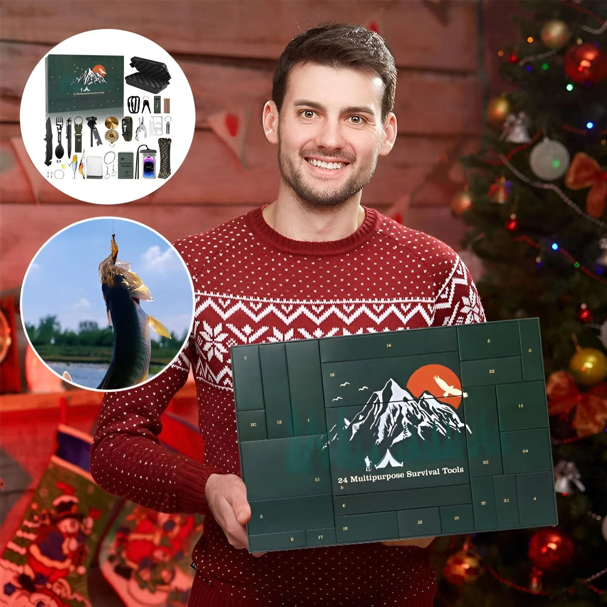 Advent Calendar 24-Day Compact Outdoor Survival Kit
