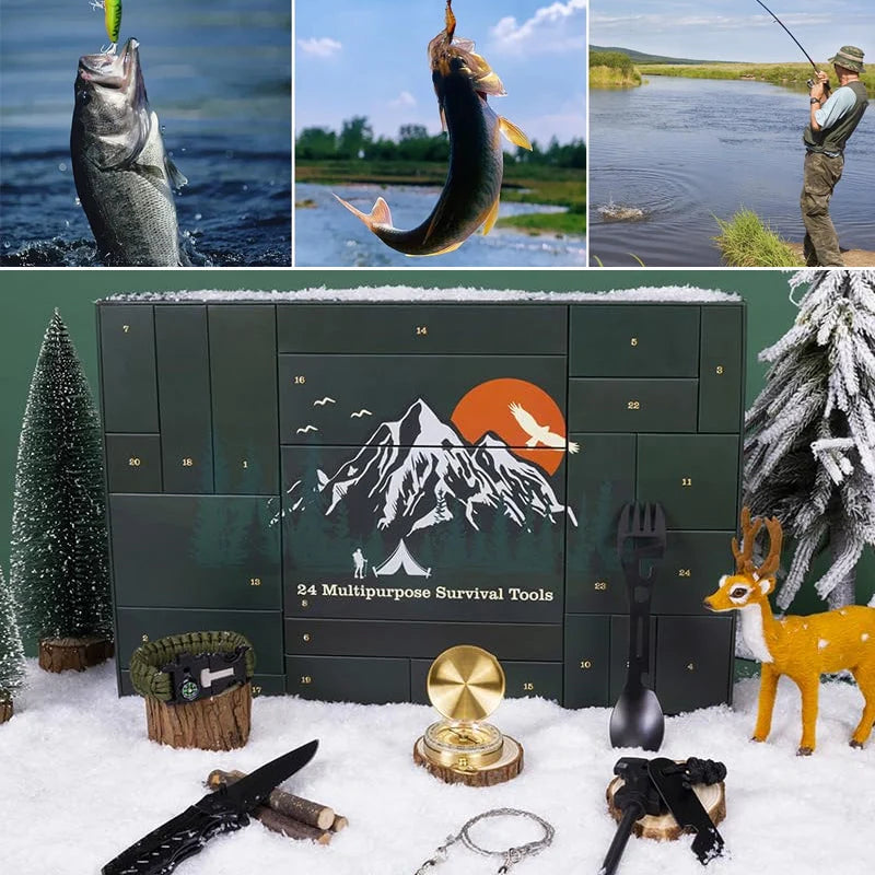 Advent Calendar 24-Day Compact Outdoor Survival Kit
