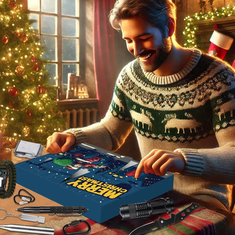 Advent Calendar 24-Day Compact Outdoor Survival Kit