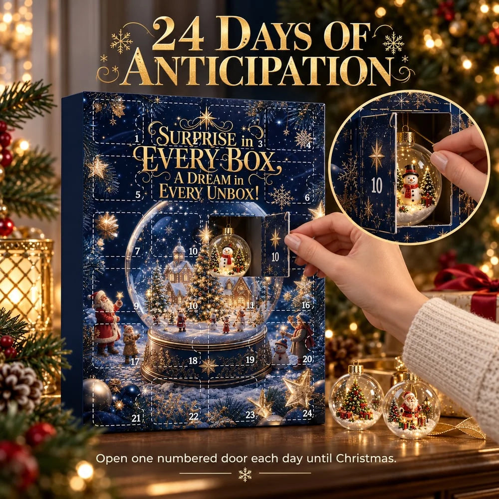 Advent Calendar 24-Day Countdown With 24 Christmas Baubles