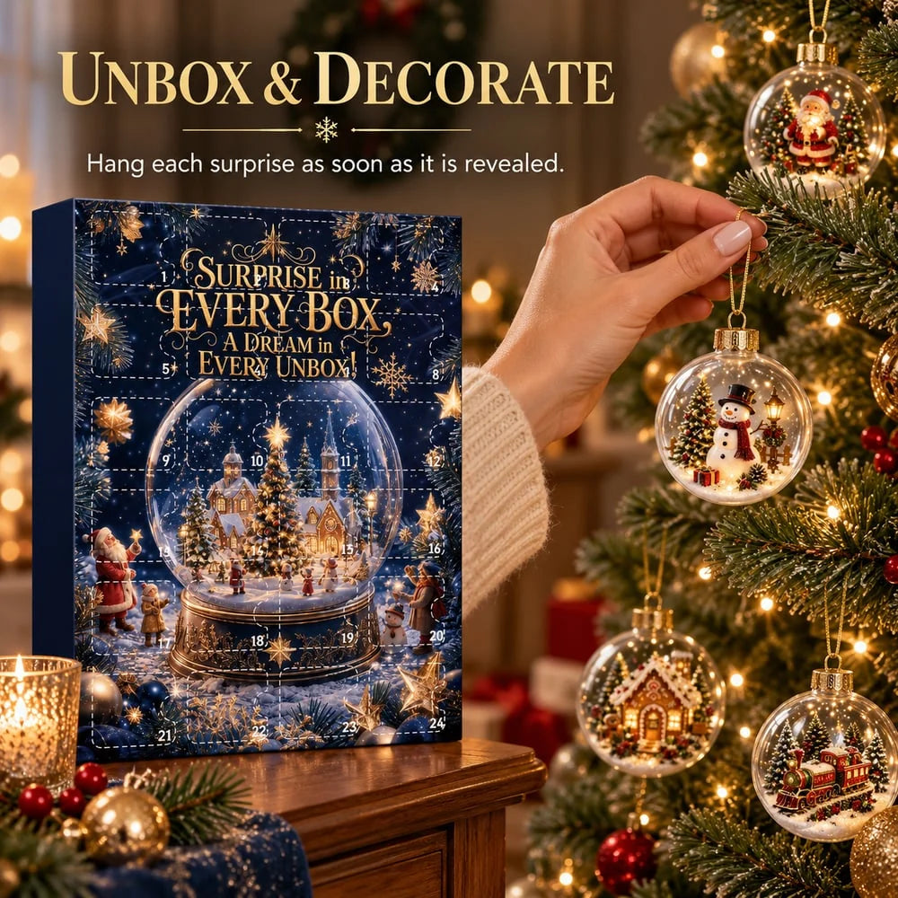 Advent Calendar 24-Day Countdown With 24 Christmas Baubles