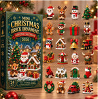 Advent Calendar 24-Day Reusable Buildable Ornaments