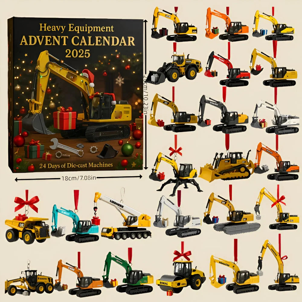 Advent Calendar 24 Metal Die-Cast Construction Vehicles