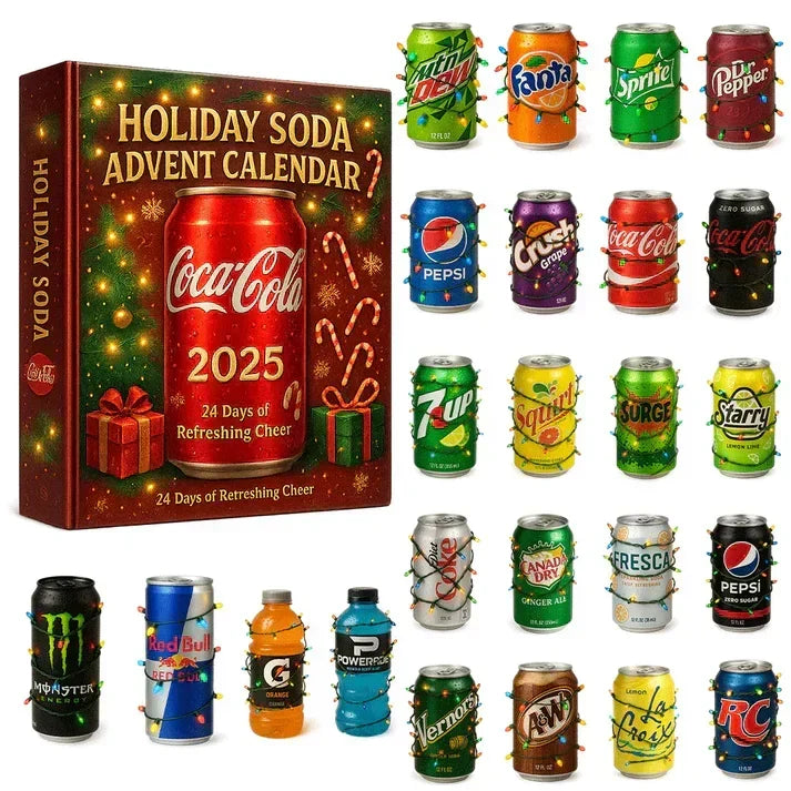 Advent Calendar 24 Mini Bottle Ornaments for Christmas Countdown