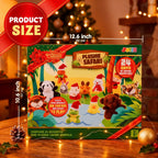 Advent Calendar 24 Mini Plush Animals Reusable Storage Box
