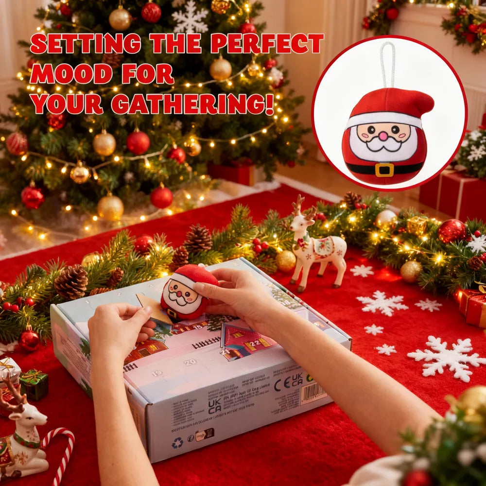 Advent Calendar 24 Mini Plush Hanging Lanyards