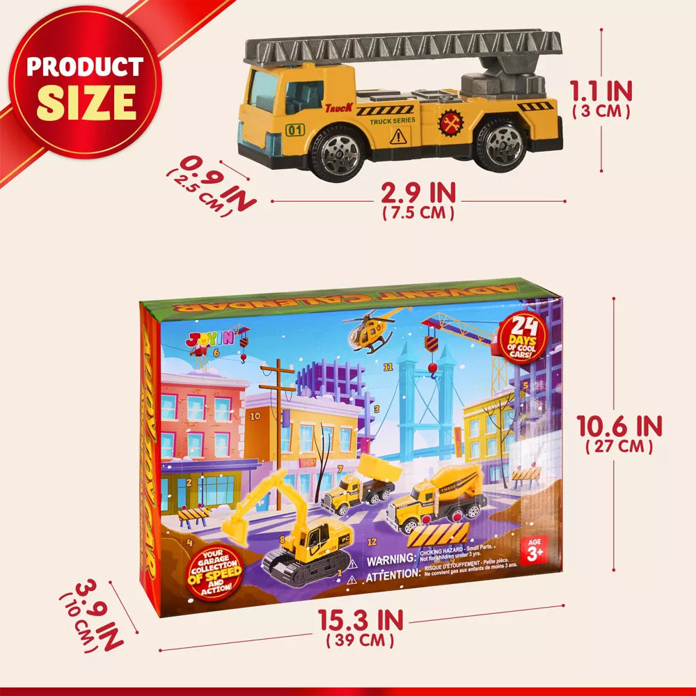 Advent Calendar 24-Piece Alloy Vehicles & Foldable Play Mat