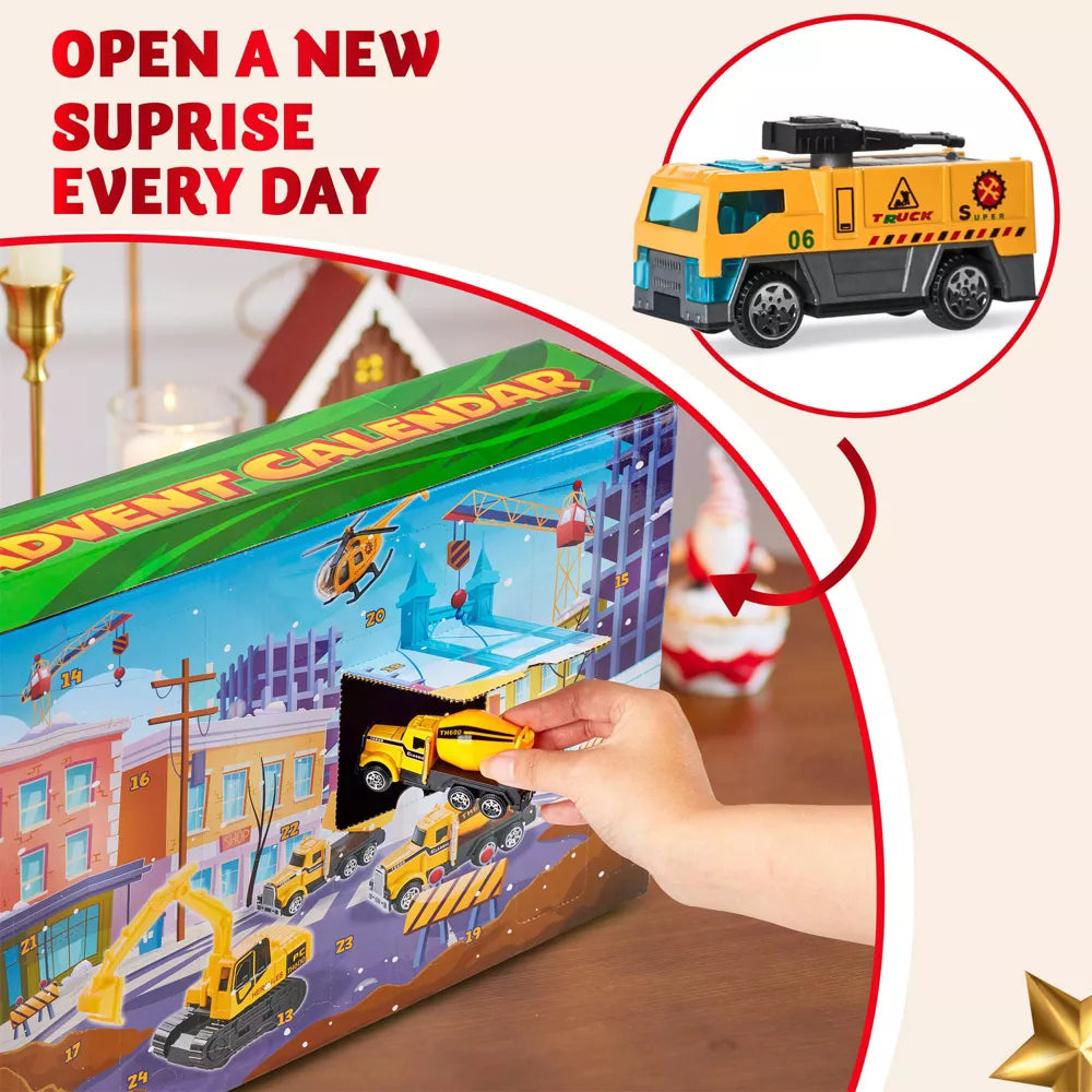 Advent Calendar 24-Piece Alloy Vehicles & Foldable Play Mat