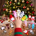 Advent Calendar 24 Plush Finger Puppets Compact Reusable Box