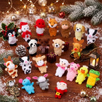 Advent Calendar 24 Plush Finger Puppets Compact Reusable Box