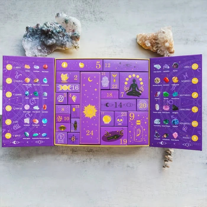 Advent Calendar Reusable 24-Day Crystal & Gemstone